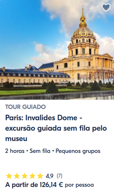 Paris: Invalides Dome - excursão guiada sem fila pelo museu